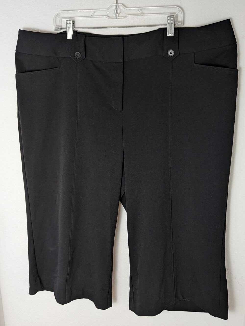NWT Lane Bryant cropped wide leg Trouser Dress Pants size 24 Black High Rise